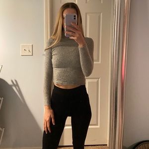 100% cashmere crop top sweater